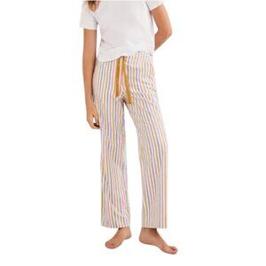 Boden Pajama Pants Size 6 Pull On Candy Striped Elastic Waist Lounge Sleepwear